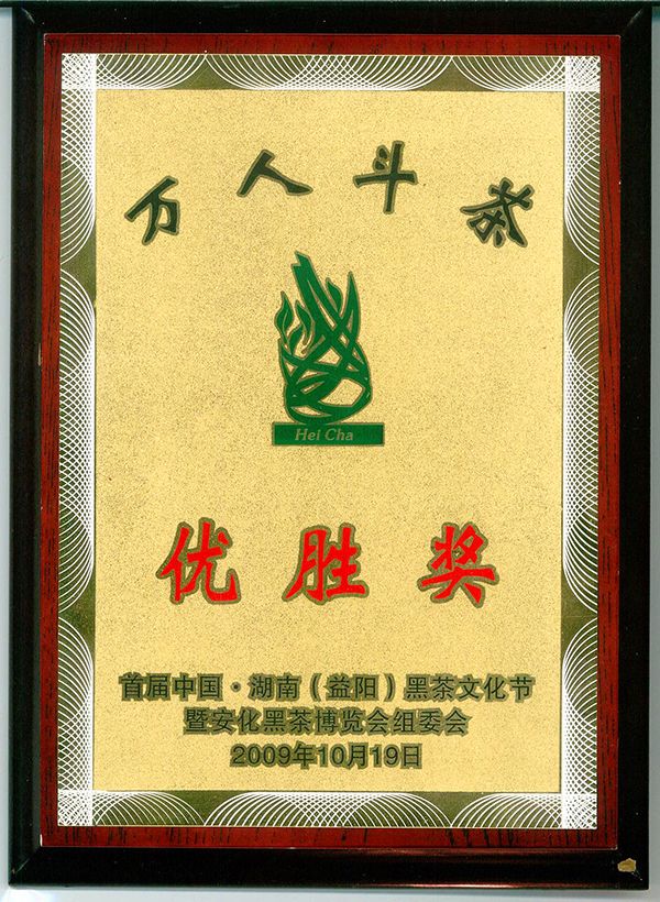 2009万人斗茶优胜奖